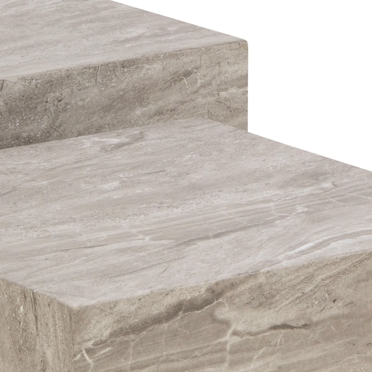 Coffee Table Dice Coffee Table Set in Grey Marble