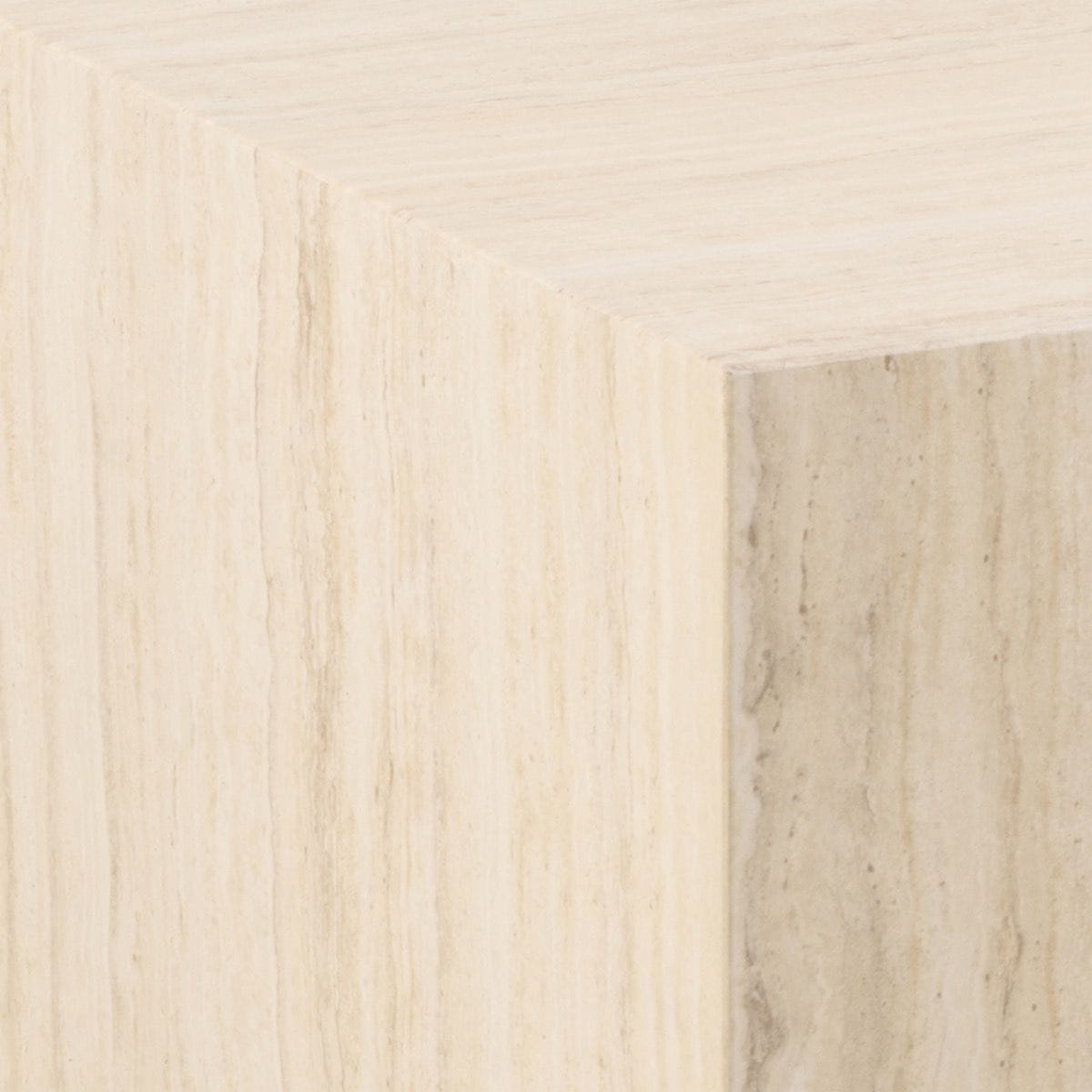 Coffee Table Dice Square Coffee Table in Light Travertine Effect 90x90x42cm