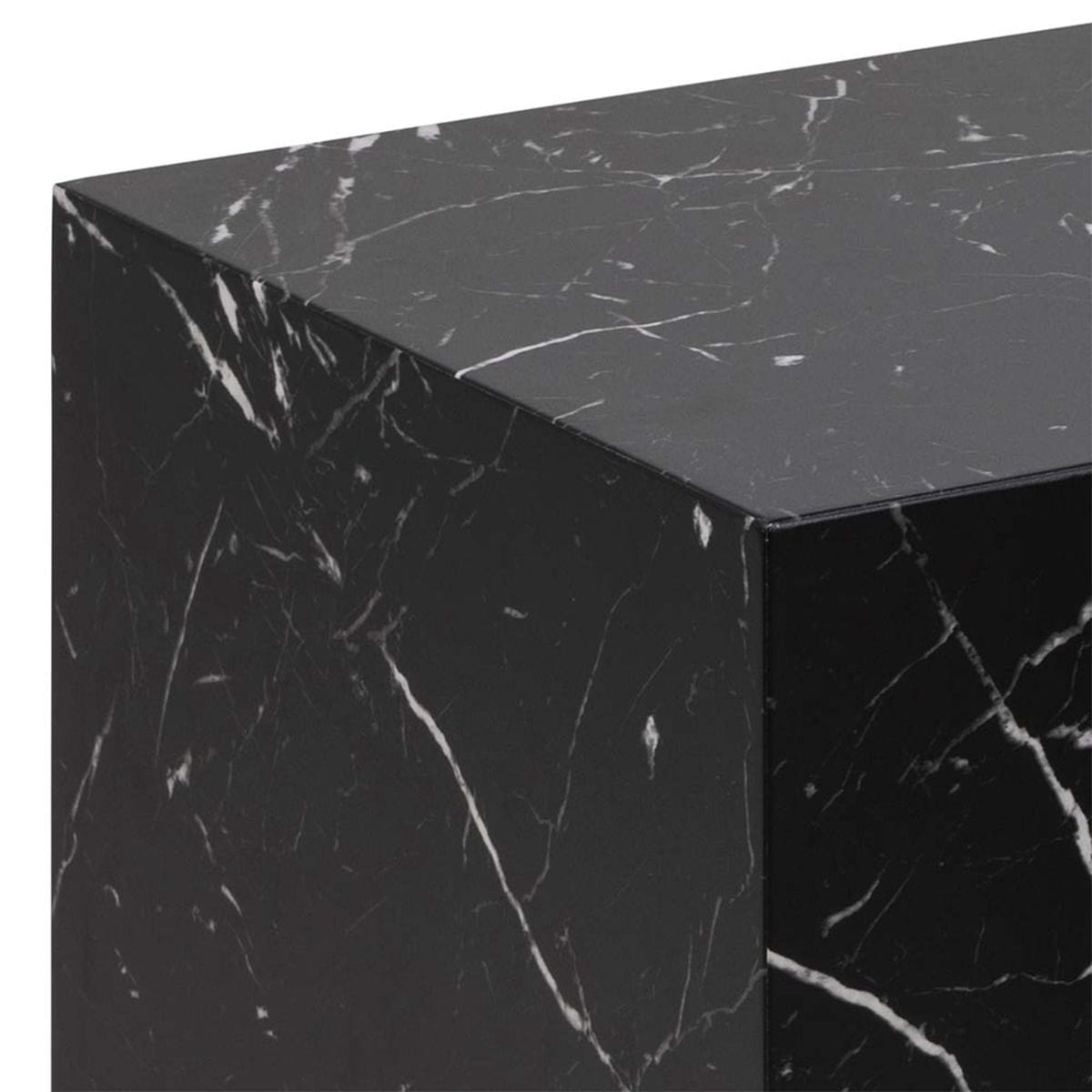 Coffee Table Dice Square Coffee Table Set in Black Marble Marquina