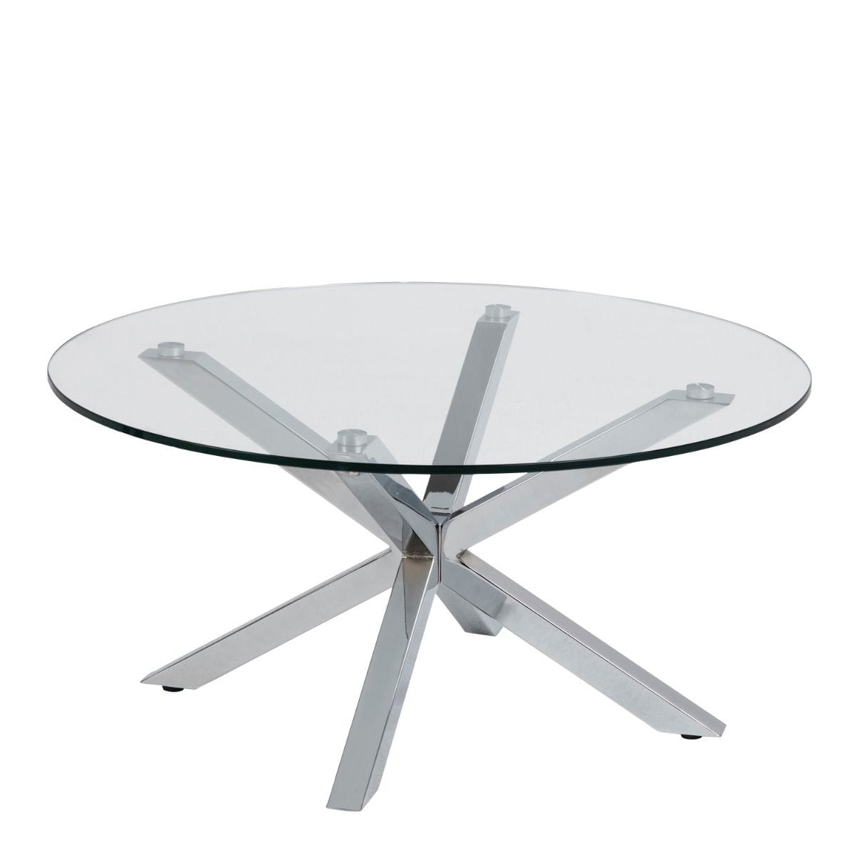 Coffee Table Heaven Round Coffee Table with Glass Top 82-40cm