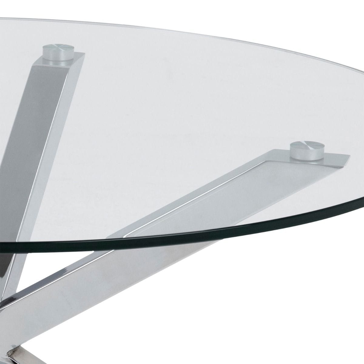 Coffee Table Heaven Round Coffee Table with Glass Top 82-40cm