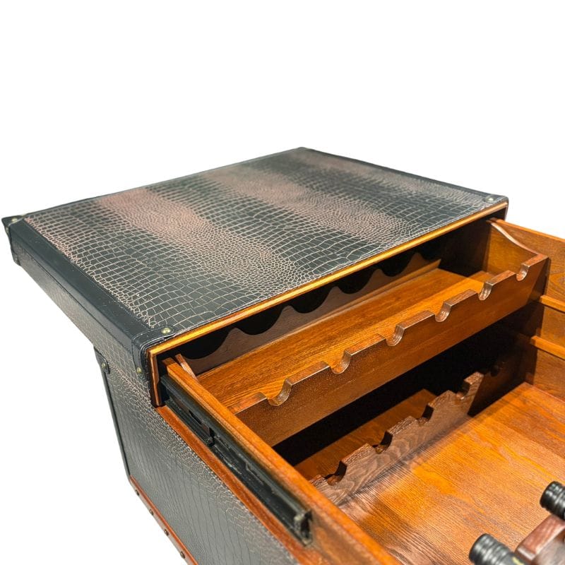 Coffee Table Kensington Leather Coffee Table with Wine Storage