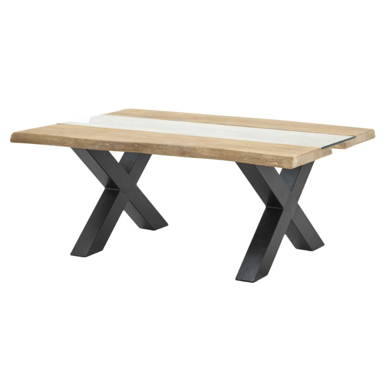 Coffee Table Live Edge Collection Light Acacia River Coffee Table