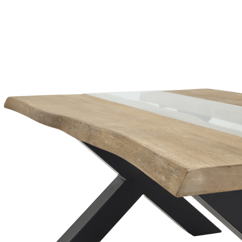 Coffee Table Live Edge Collection Light Acacia River Coffee Table
