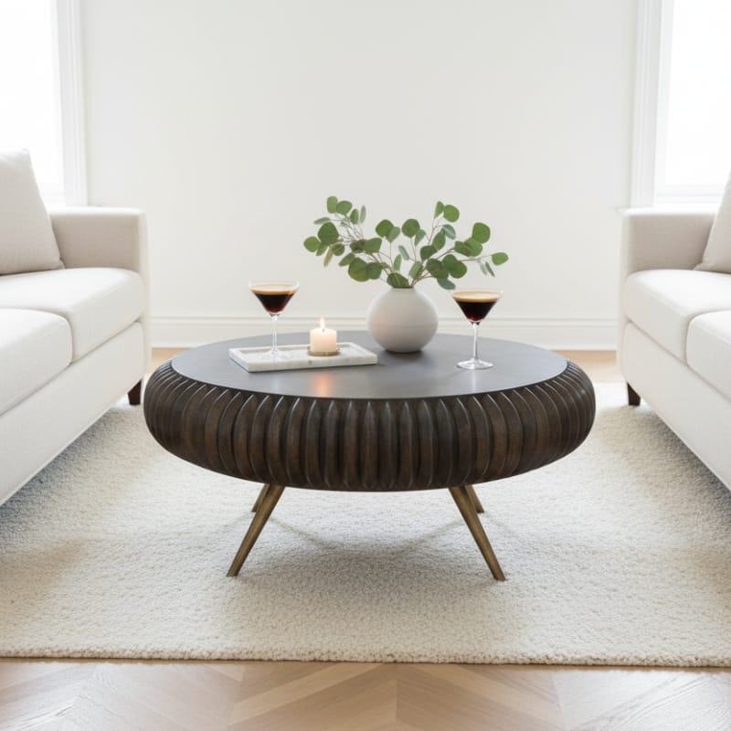 Coffee Table Patan Wooden 2 Drawer Coffee Table