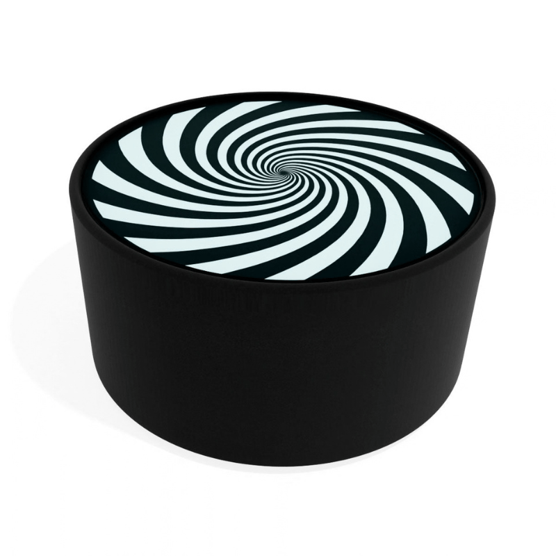 Coffee Table Spiral Icon Upholstered Round Coffee Table