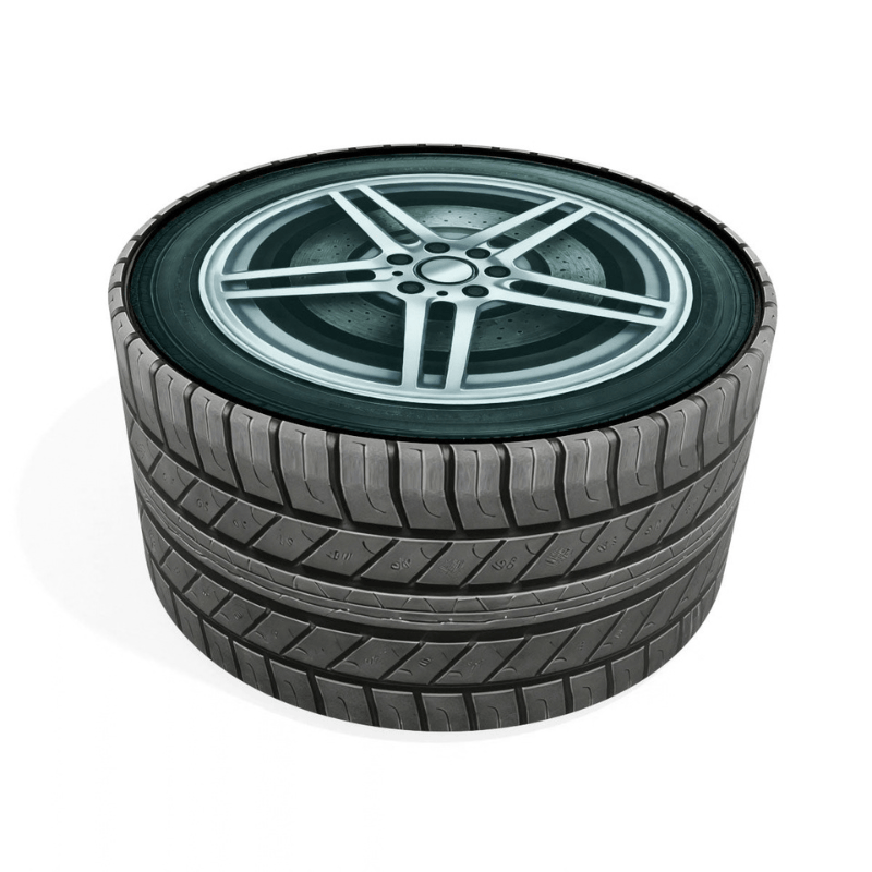 Coffee Table Tyre Icon Upholstered Round Coffee Table