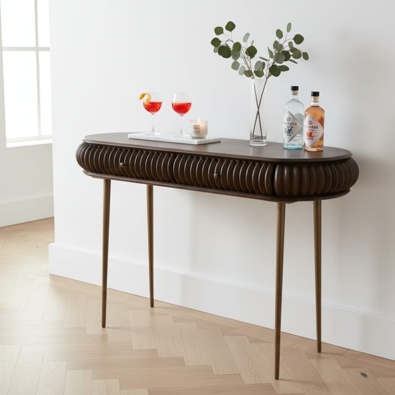 Console Table Patan Wooden Capsule 2 Drawer Console