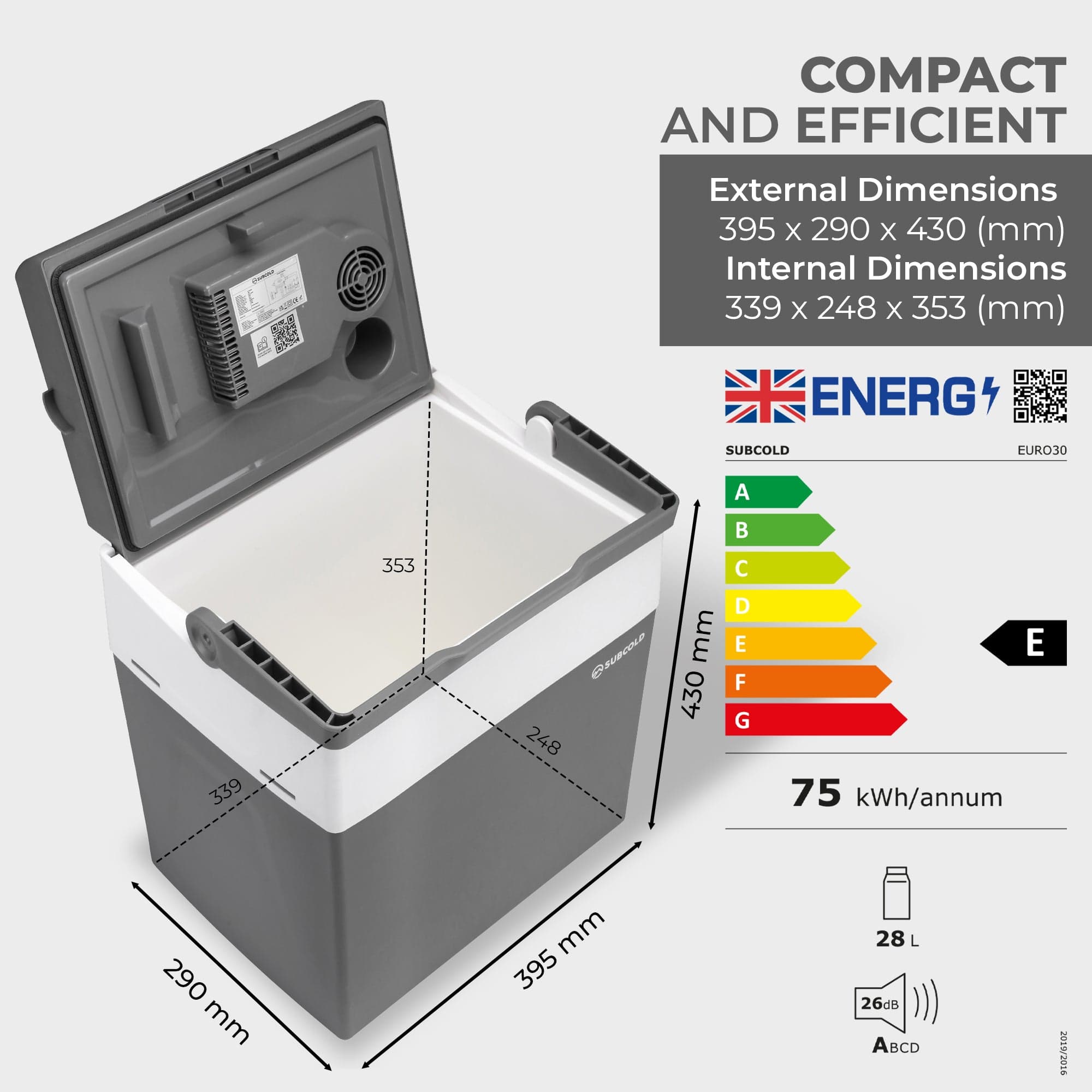 Cool Box Subcold Euro30 Thermoelectric Cool Box