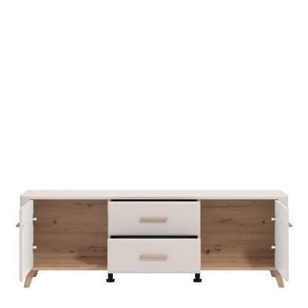 Nahla Cashmere And Oak Effect 154cm TV Unit