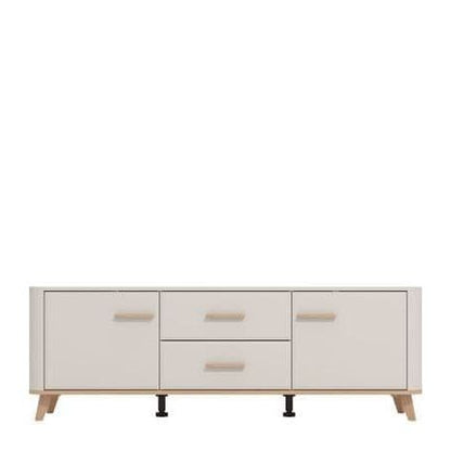 Nahla Cashmere And Oak Effect 154cm TV Unit
