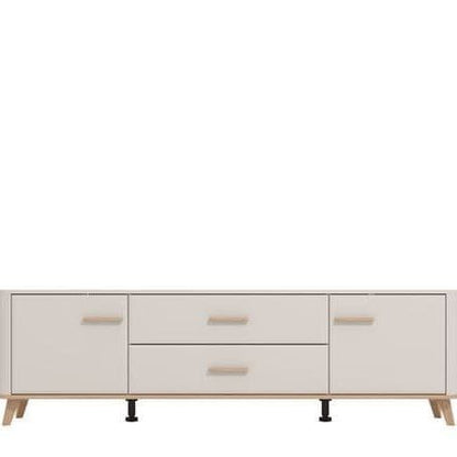 Nahla Cashmere And Oak Effect Large Wide 180cm TV Unit