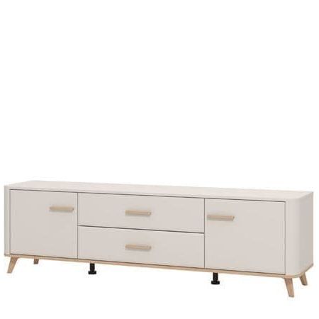 Nahla Cashmere And Oak Effect Large Wide 180cm TV Unit