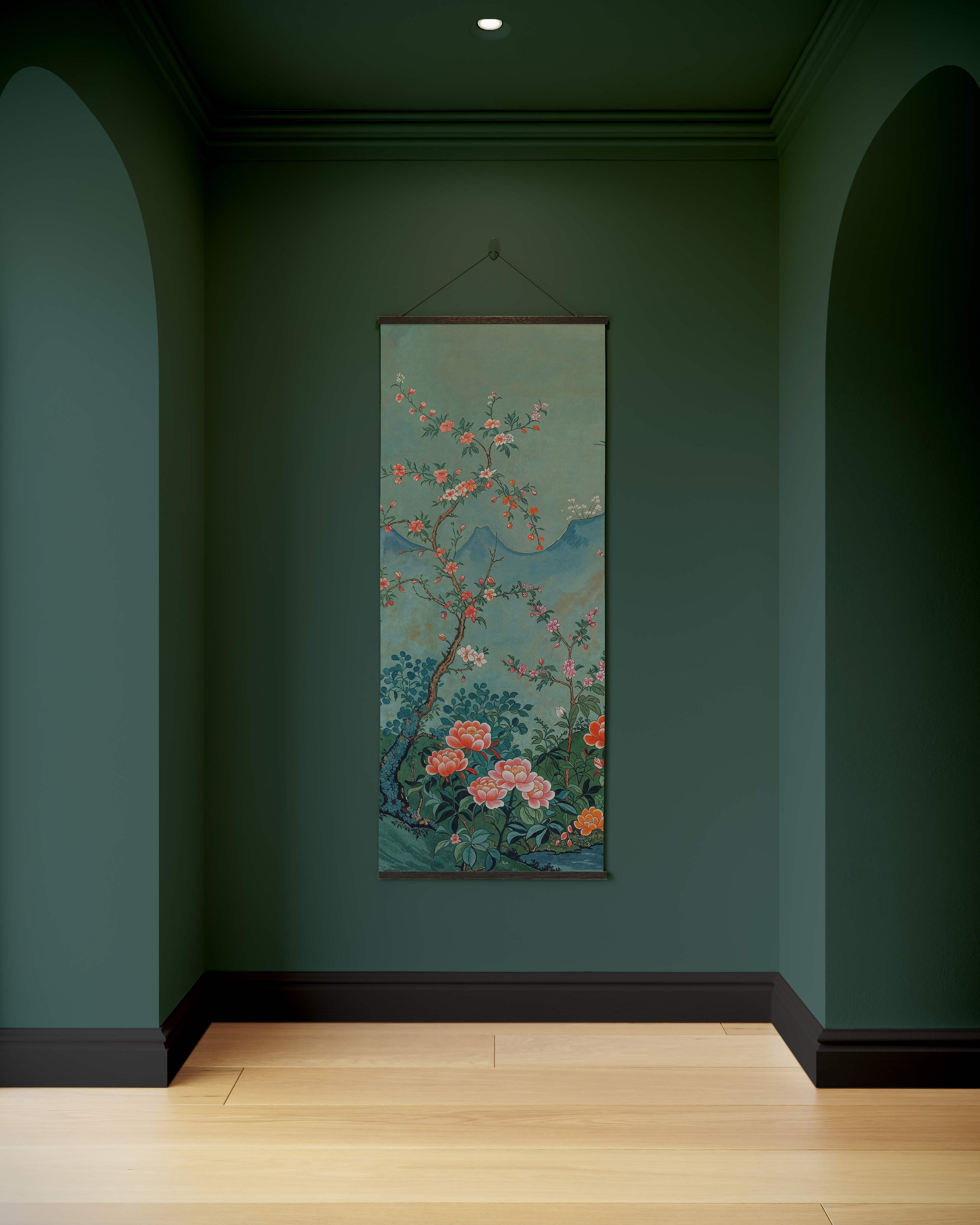 Teal Chinoiserie Tapestry