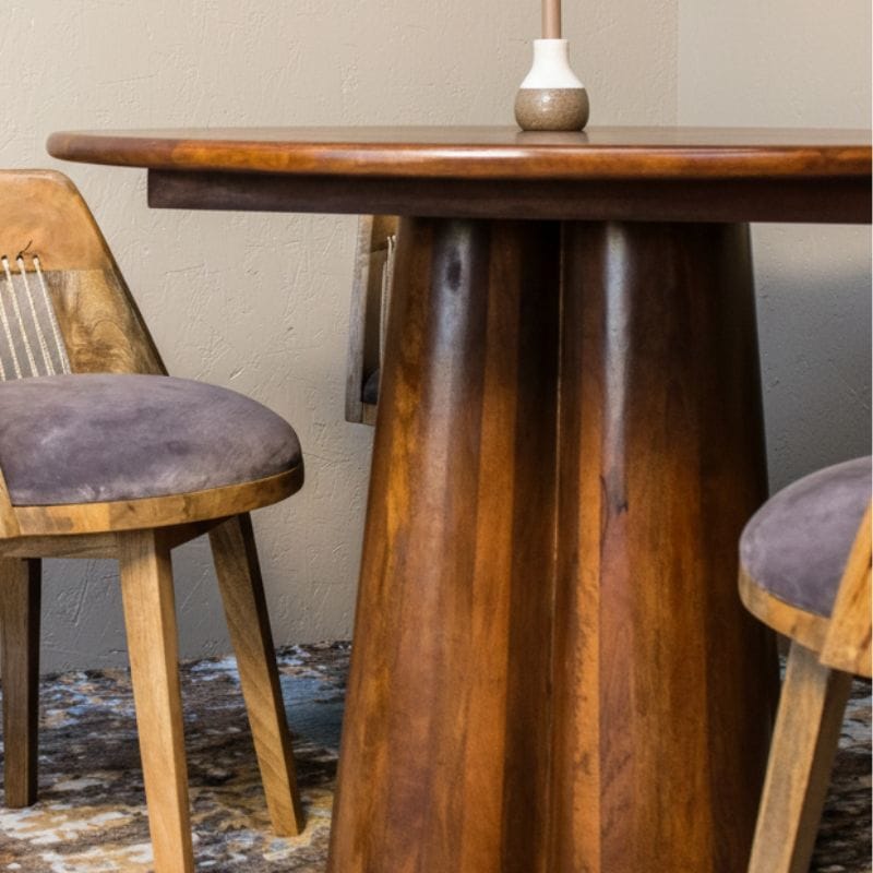 Dining Table Rakhi Wooden Round Dining Table