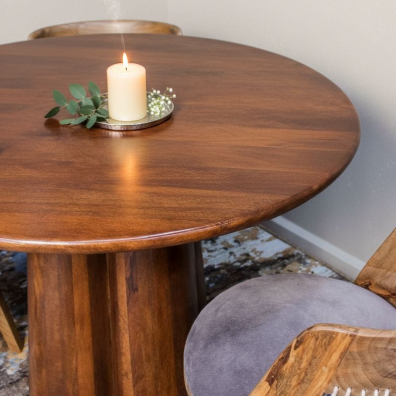 Dining Table Rakhi Wooden Round Dining Table