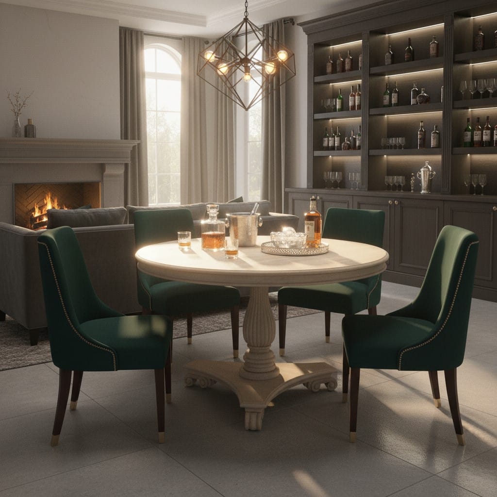 Dining Table Vintage 120cm Round Dining Table