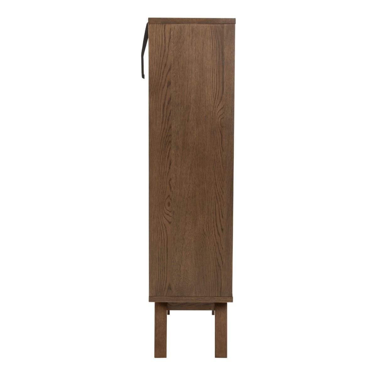 Drawers A-Line Display Cabinet with 2 Drawers and 2 Shelves in Smoked Oak