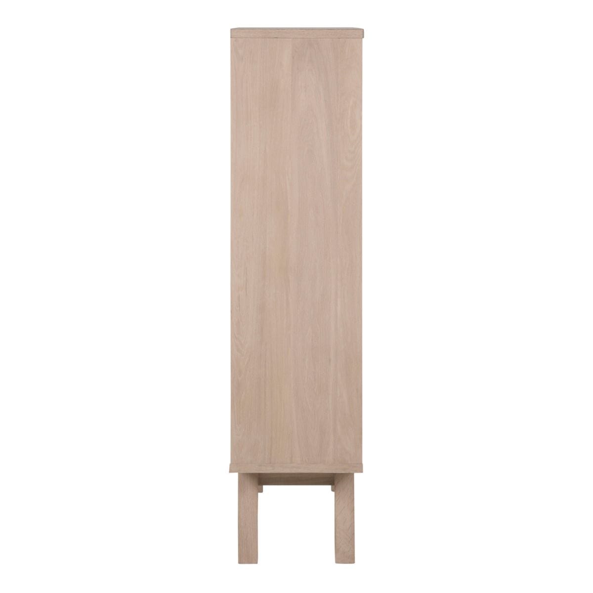 Drawers A-Line Display Cabinet with 2 Drawers and 2 Shelves in White Oak