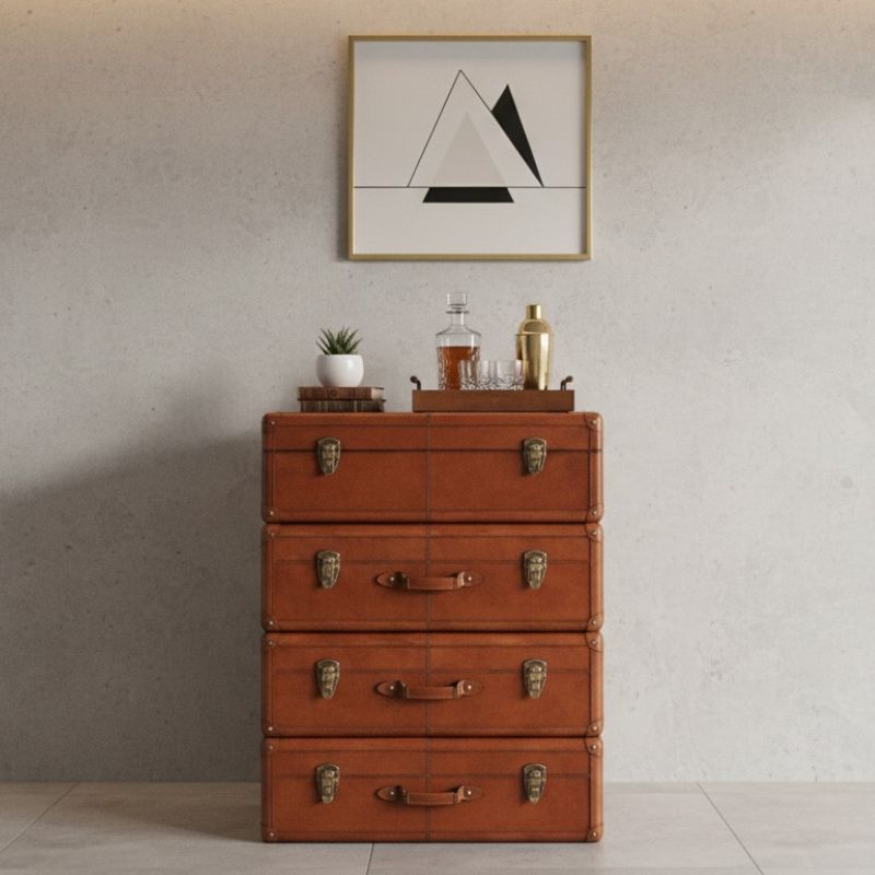 Dresser Handcrafted Dresser with Drawers – Cognac