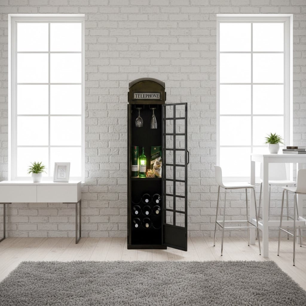 Drinks Cabinet Heritage Green Telephone Box Drinks Cabinet