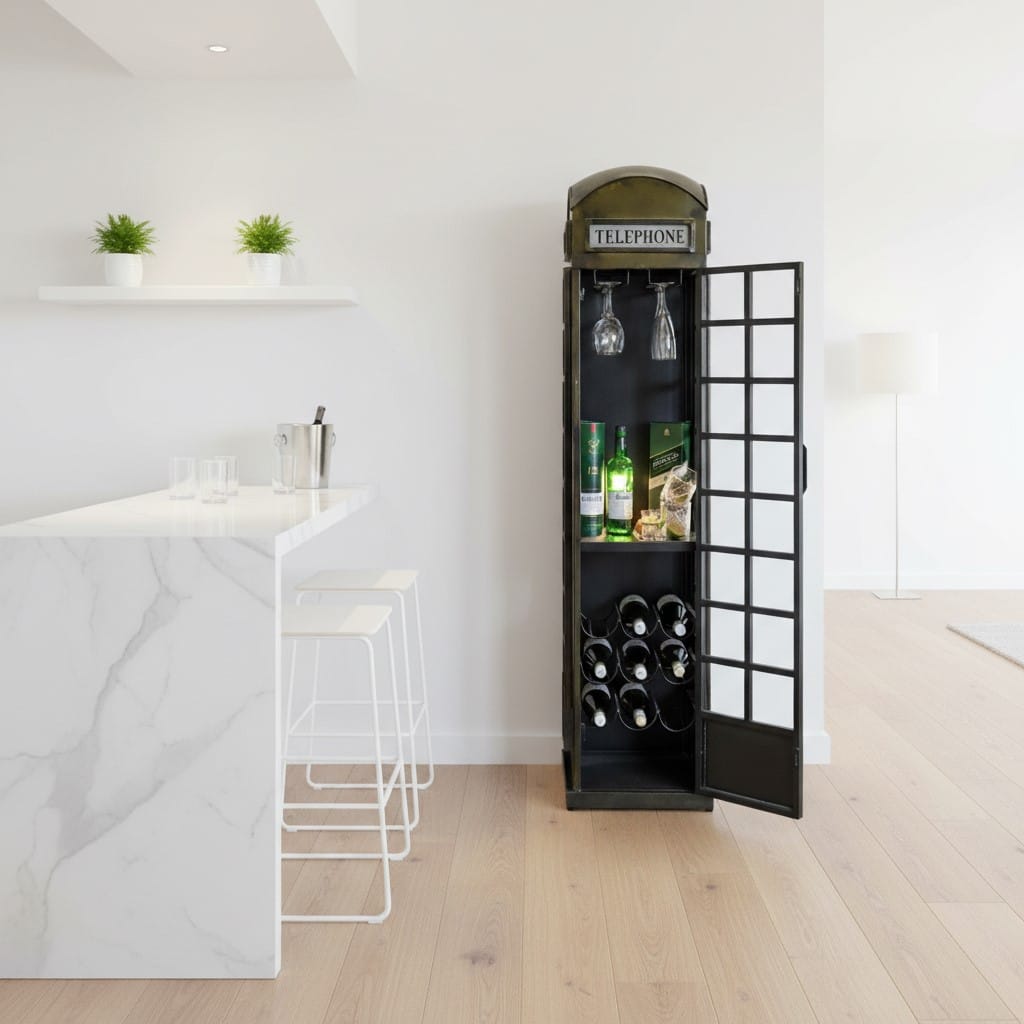 Drinks Cabinet Heritage Green Telephone Box Drinks Cabinet
