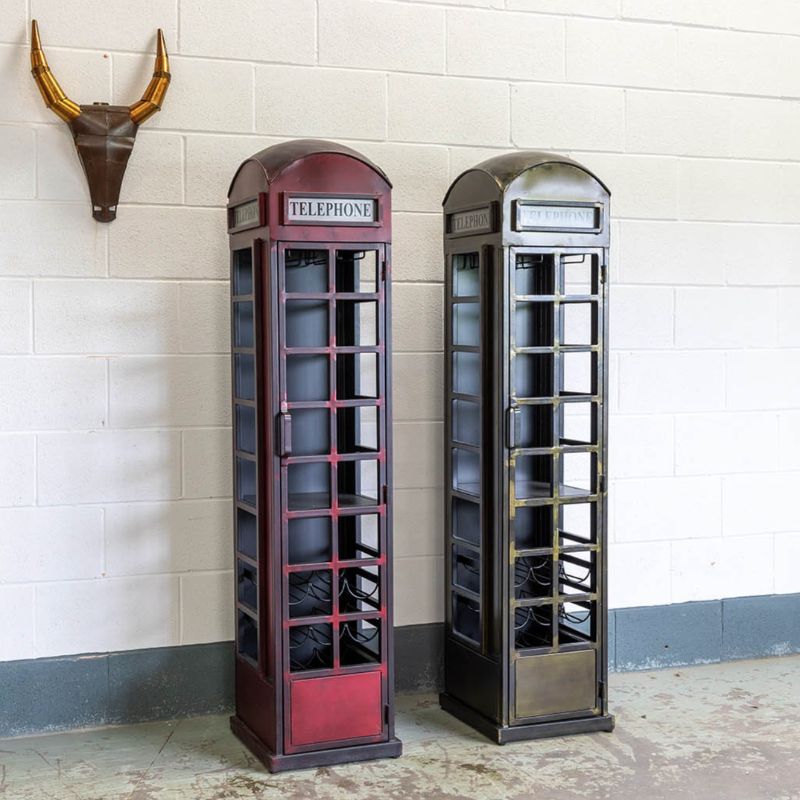 Drinks Cabinet Heritage Green Telephone Box Drinks Cabinet