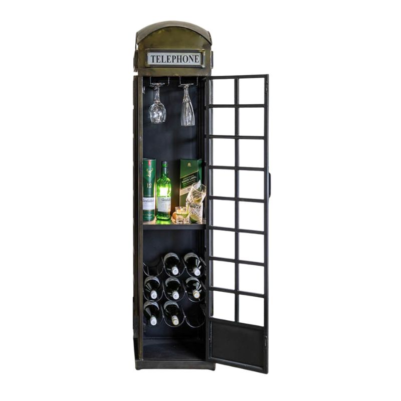 Drinks Cabinet Heritage Green Telephone Box Drinks Cabinet