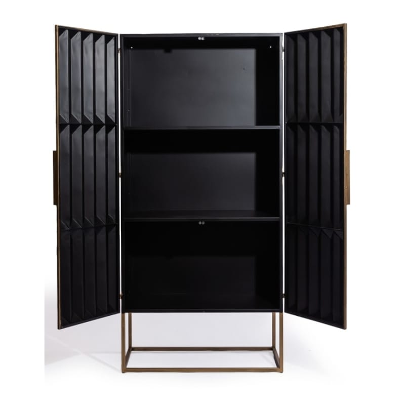 Drinks Cabinet Industrial Gold "Fitzgerald" Extra Large Storage Cabinet