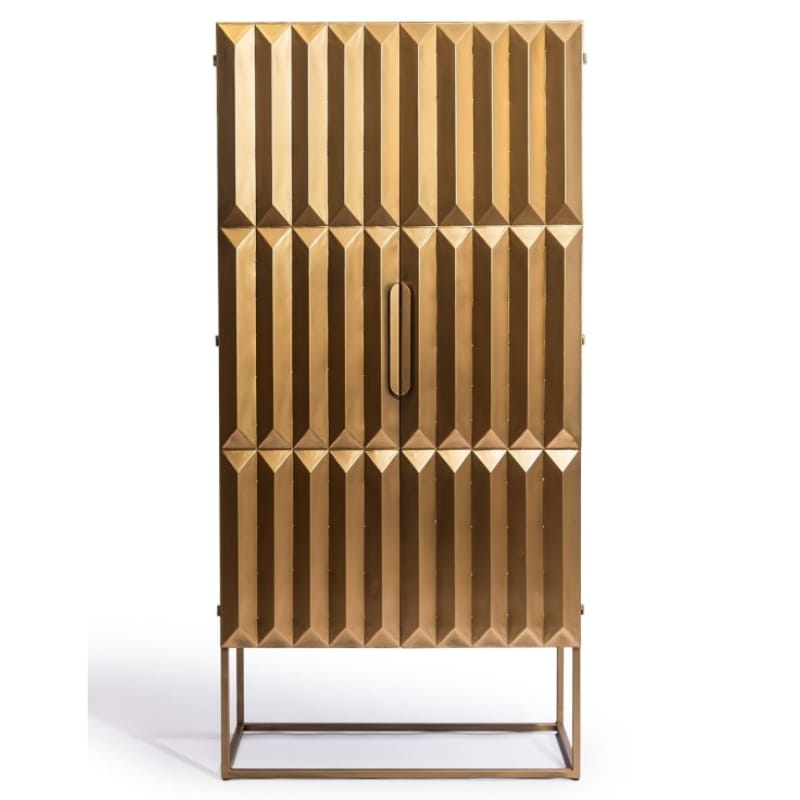 Drinks Cabinet Industrial Gold "Fitzgerald" Extra Large Storage Cabinet