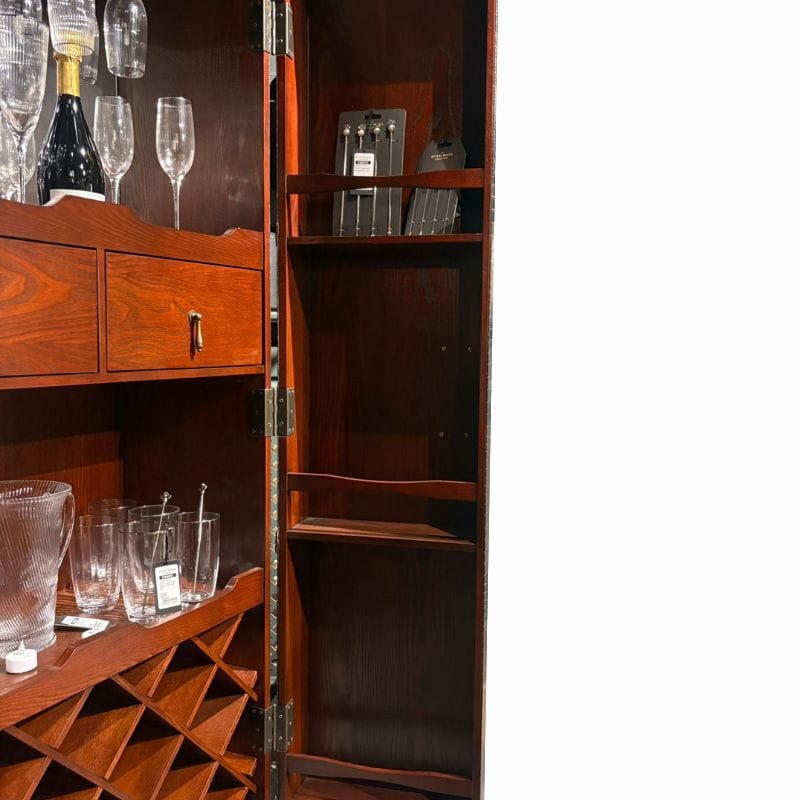 Drinks Cabinet Kensington Heritage Leather Wine Cabinet