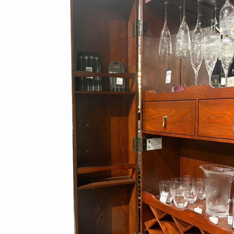 Drinks Cabinet Kensington Heritage Leather Wine Cabinet