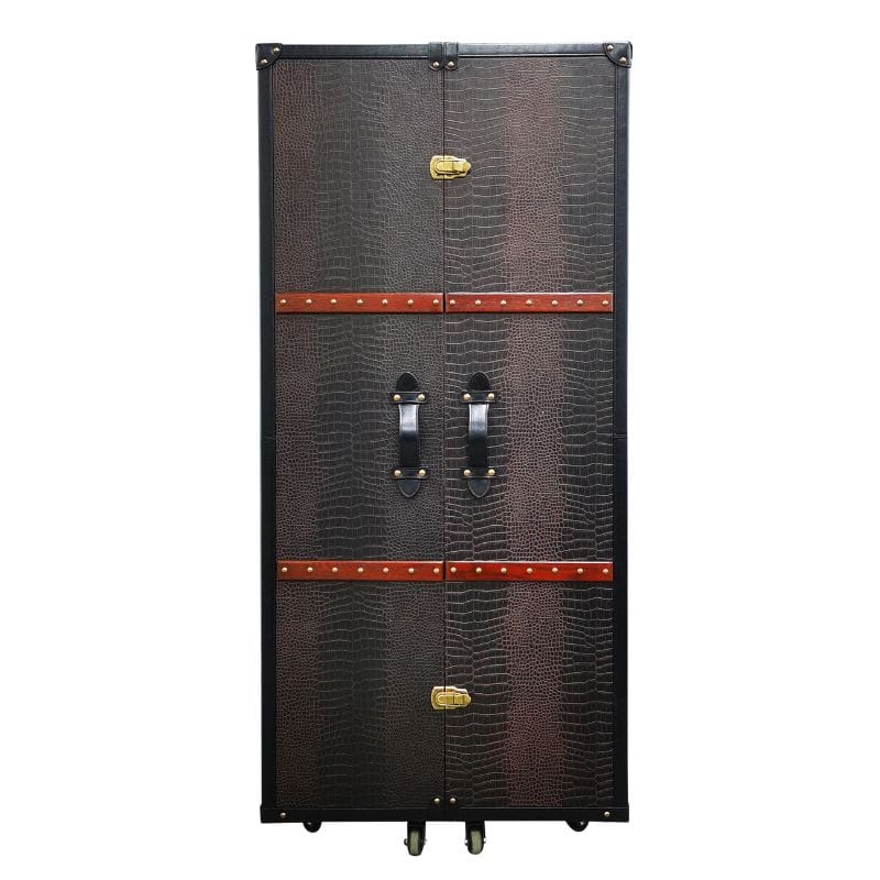 Drinks Cabinet Kensington Heritage Leather Wine Cabinet
