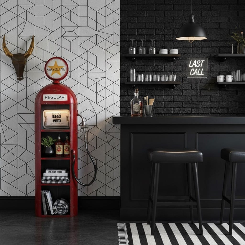 Drinks Cabinet Vintage Petrol Pump Drinks Cabinet