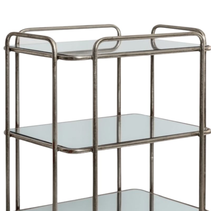 Drinks Trolley 4-Tier Mirrored Drinks Trolley