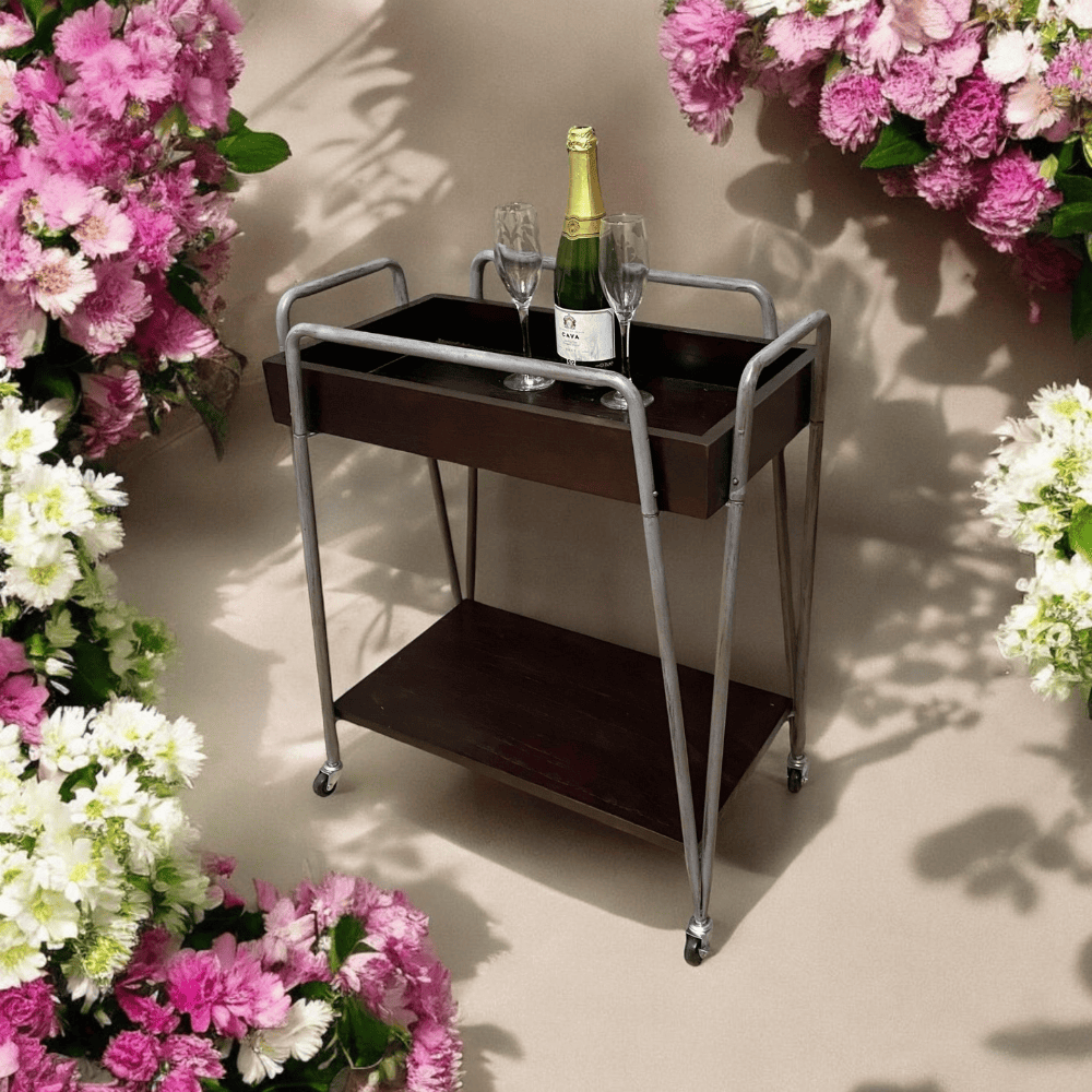 Drinks Trolley 75Cm Metal Drinks Trolley