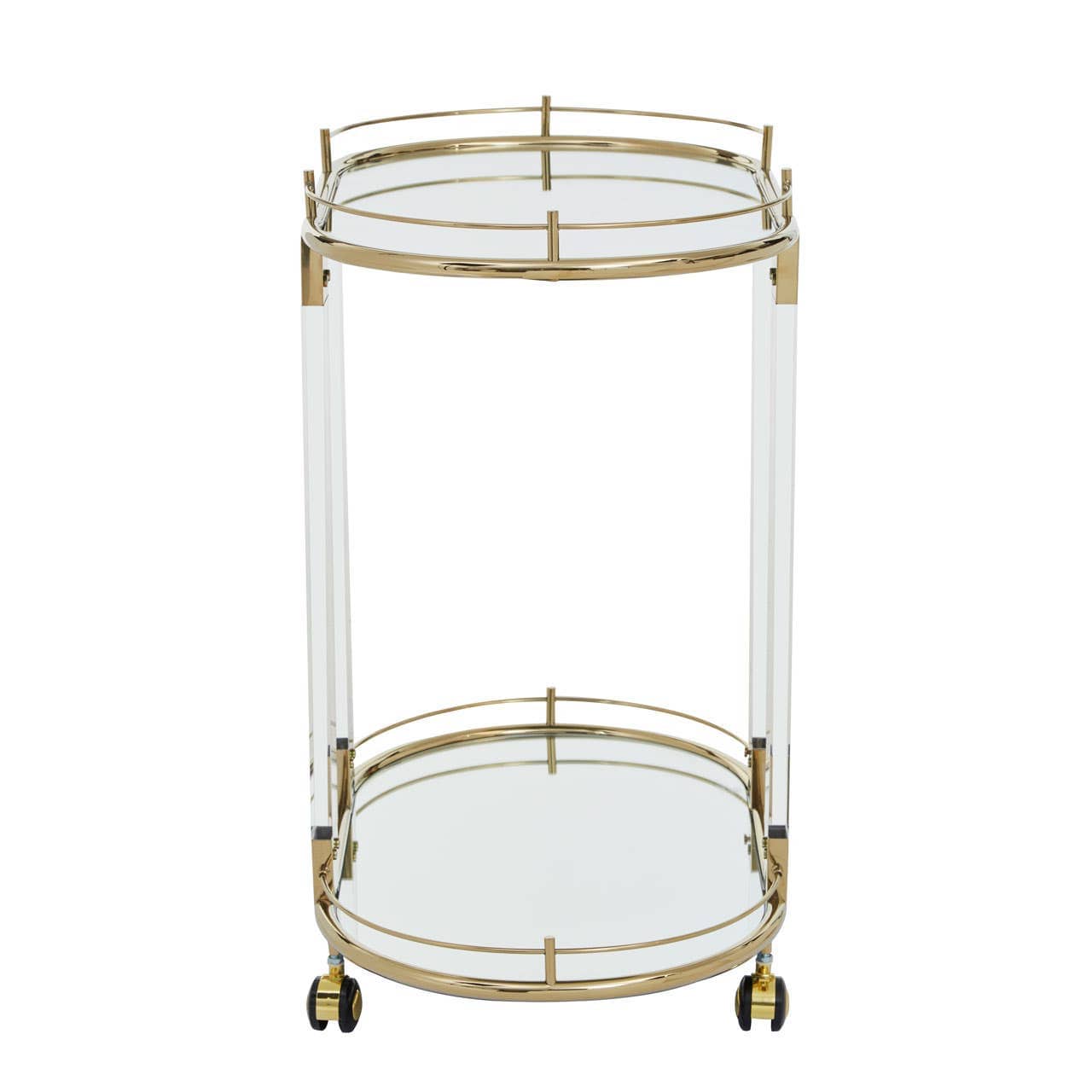 Drinks Trolley Oval Drinks Trolley – Gold & Acrylic