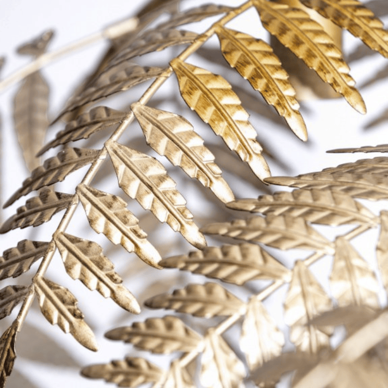 Floor Lamp Antique Gold Palm Leaf Floor Lamp