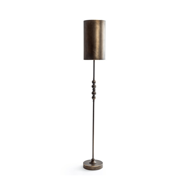 Floor Lamp Industrial Metal Franklin Floor Lamp w/ Tall Cylinder Shade