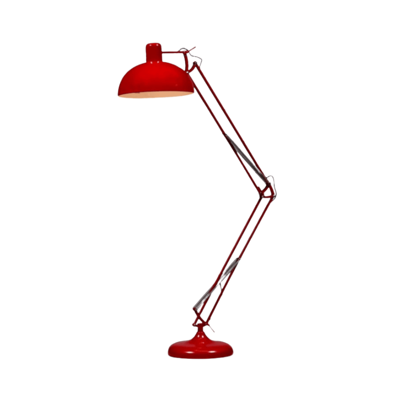 Floor Lamp Red Extra Large Classic Desk Style Floor Lamp (Purple Fabric Flex)