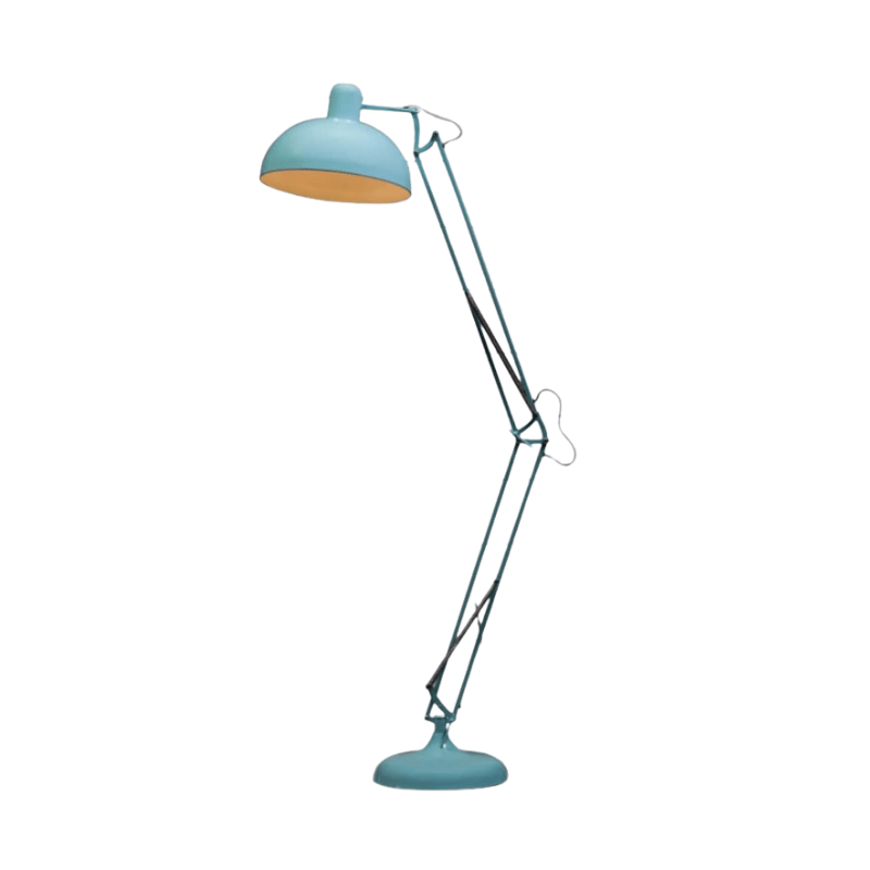 Floor Lamp Sky Blue Extra Large Classic Desk Style Floor Lamp (Grey Fabric Flex)