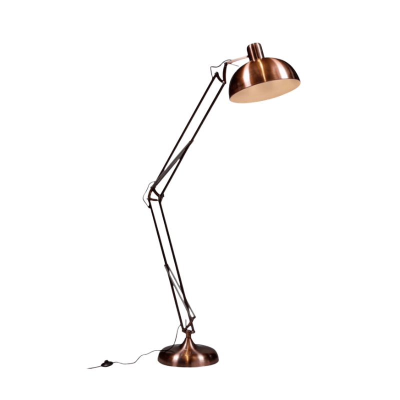 Floor Lamp Vintage Copper Extra Large Classic Desk Style Floor Lamp