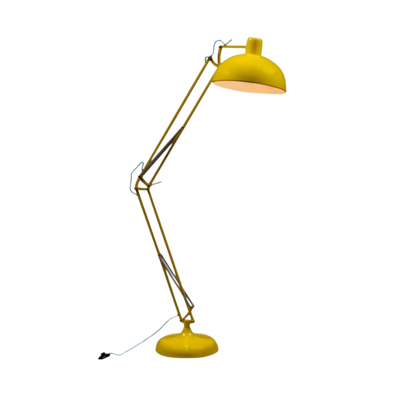 Floor Lamp Yellow Extra Large Classic Desk Style Floor Lamp (Blue Fabric Flex)