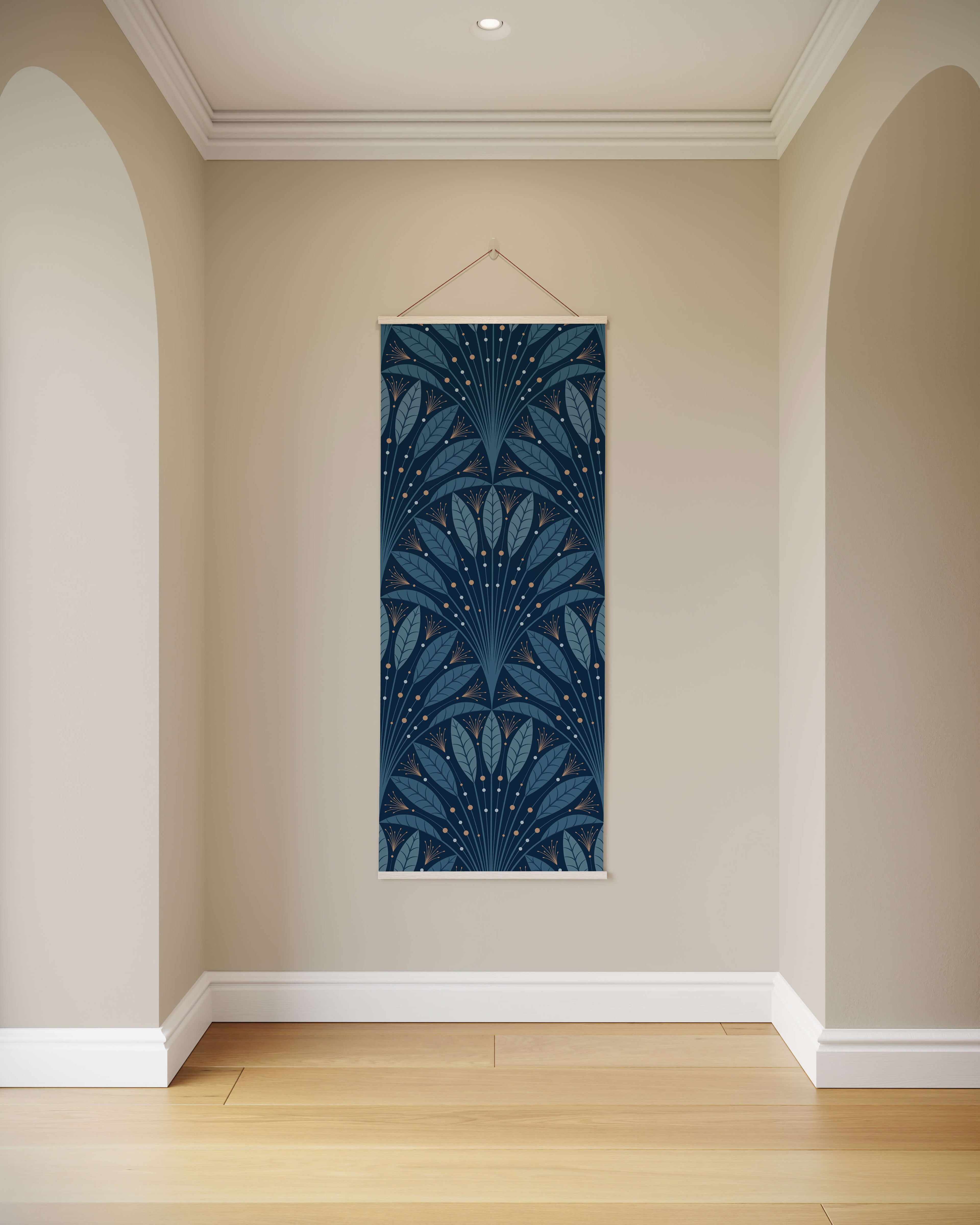 Art Deco Leaf Fan Tapestry