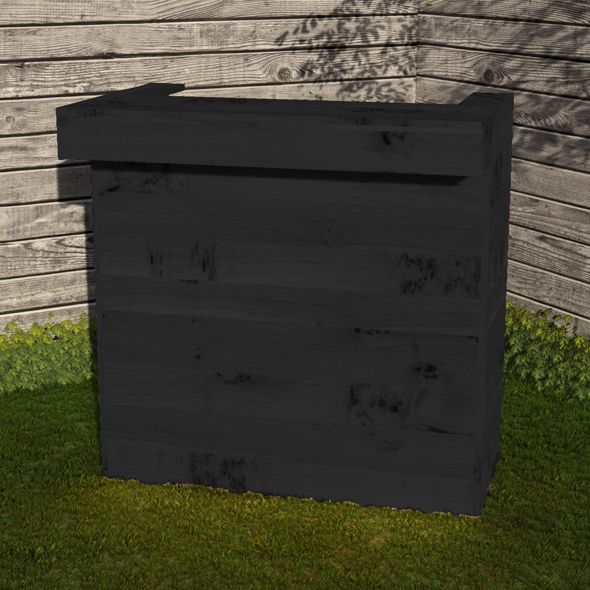 Home & Garden Bars Black Rustic Wooden Pallet Bar - 100cm