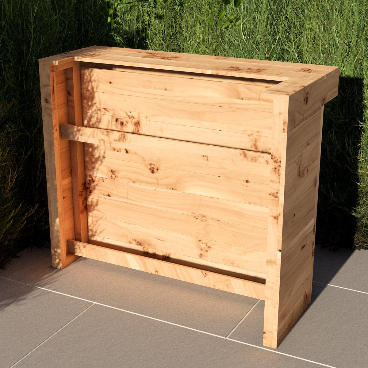Home & Garden Bars L-Shape Rustic Wooden Garden Bar
