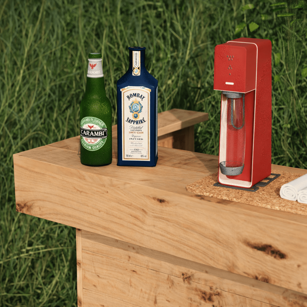 Home & Garden Bars L-Shape Rustic Wooden Garden Bar