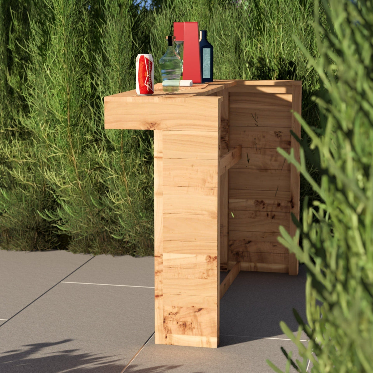 Home & Garden Bars L-Shape Rustic Wooden Garden Bar