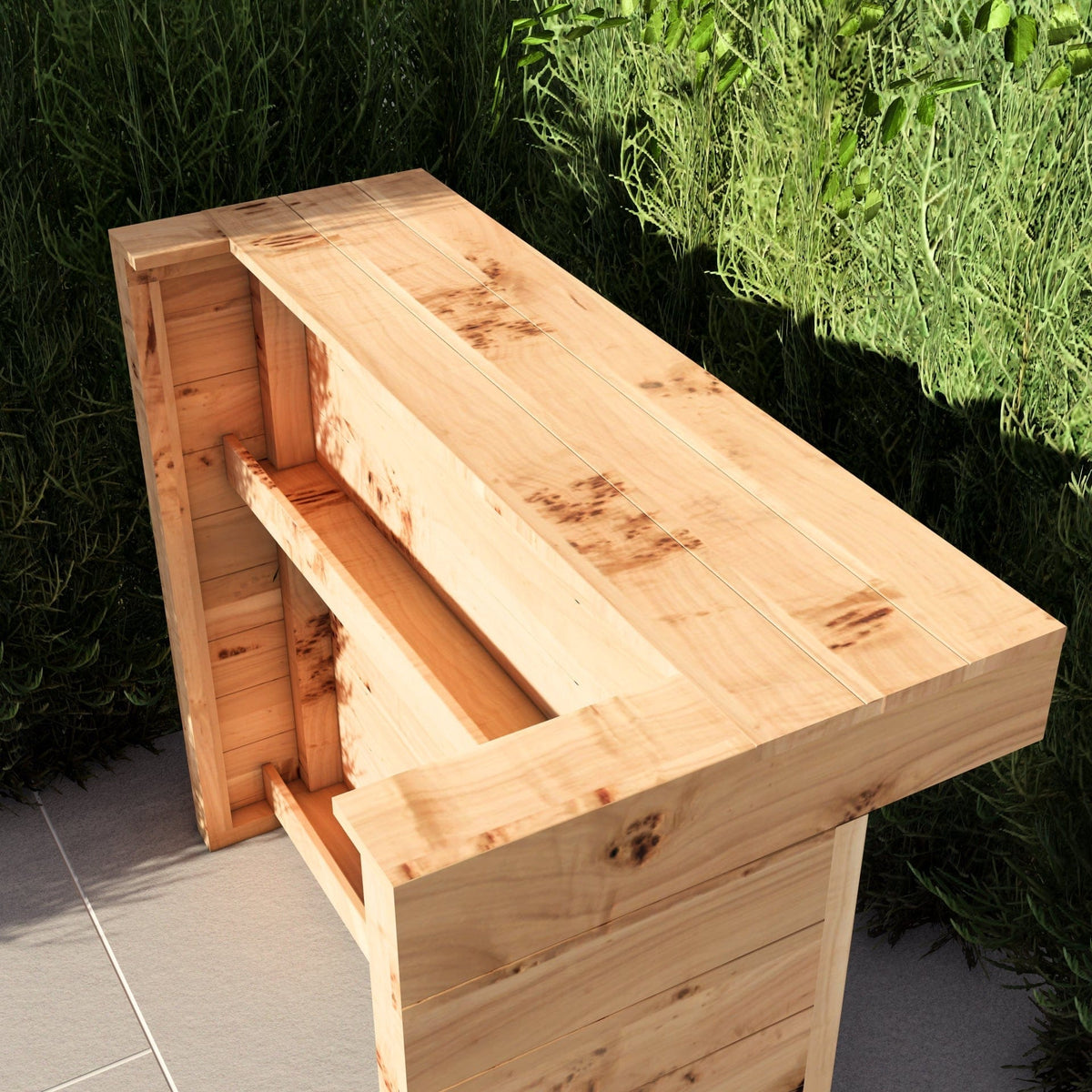 Home & Garden Bars L-Shape Rustic Wooden Garden Bar