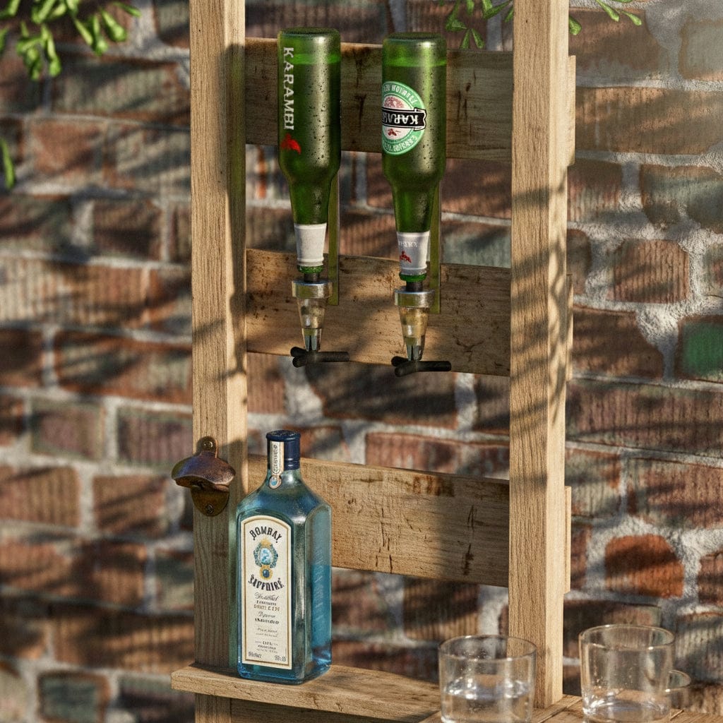 Home & Garden Bars Large Rustic Wooden Garden Bar with Roof